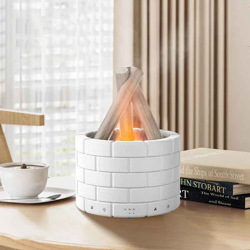 🔥💧 Difusor Ultrasónico H10 con Luz de Llama y Control Remoto – Humidificador Aromático USB 250ml | Temporizador, Anticorrosivo y Apagado Automático