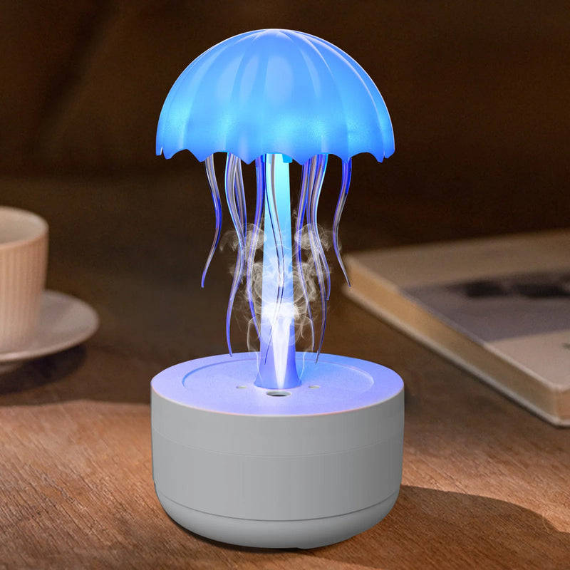 🌈🐙 Lámpara de Noche Medusa RGB – Luz Ambiental con Tentáculos Móviles | Control por Voz, Humidificador, Altavoz Bluetooth y DIY para Niños