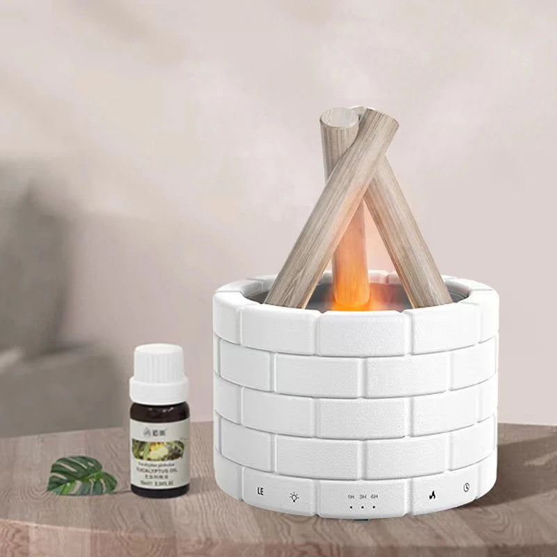 🔥💧 Difusor Ultrasónico H10 con Luz de Llama y Control Remoto – Humidificador Aromático USB 250ml | Temporizador, Anticorrosivo y Apagado Automático