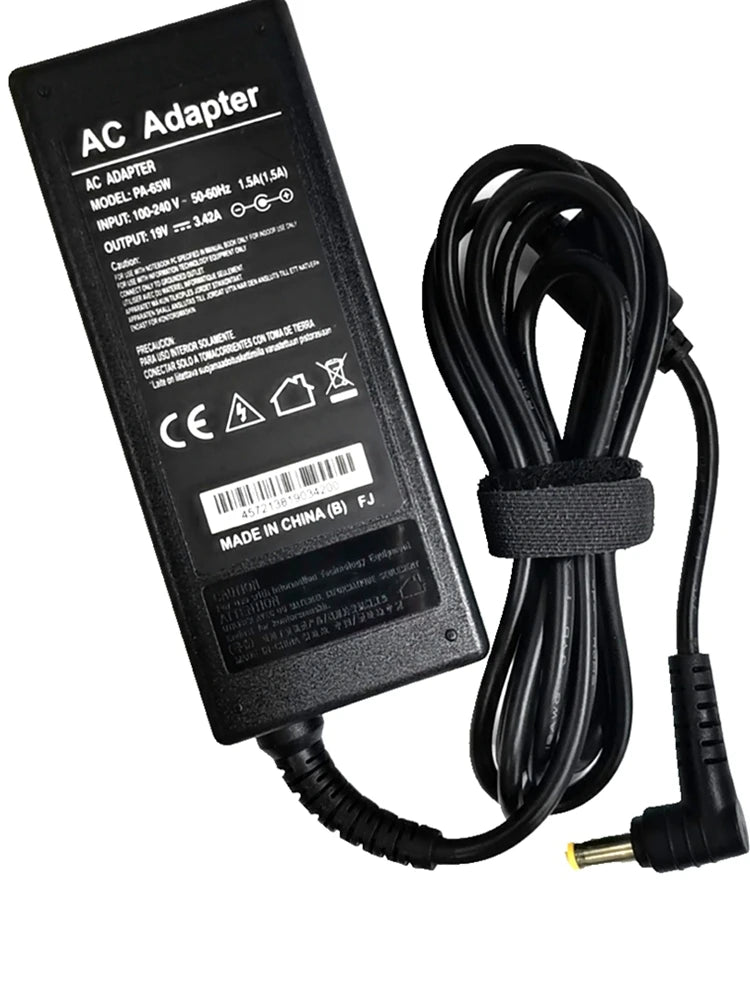 Cargador Portátil 65W 19V 3.42A para Acer Aspire | Alta Eficiencia y Certificación CE